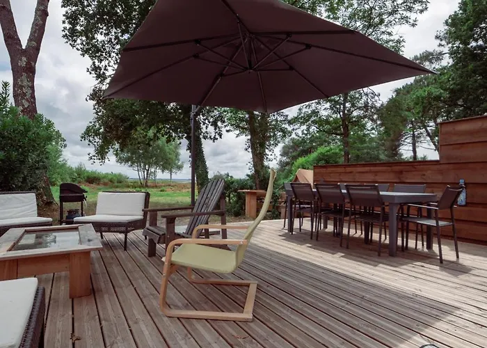 Villa Front De Lac A Lacanau Avec Tennis Privatif Et Vue Panoramique